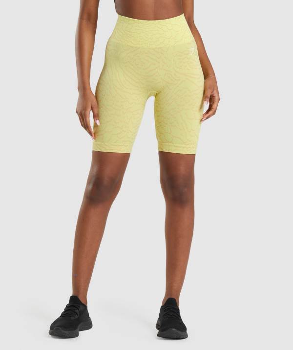Damske Šortky Gymshark Adapt Animal Seamless Cycling Žlté | VI4689012